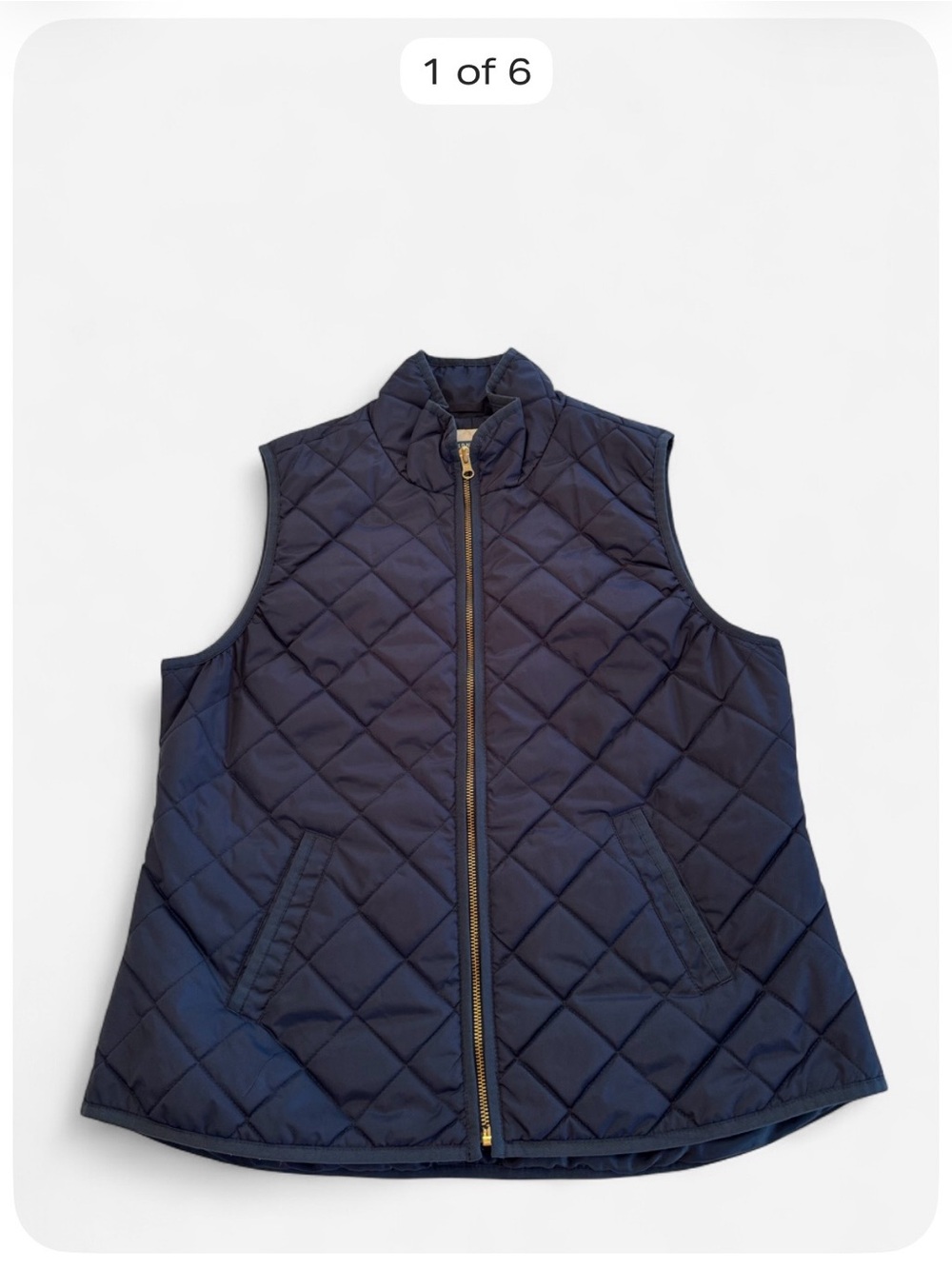 Old Navy Women’s Quilted Vest Navy Blue Size Large